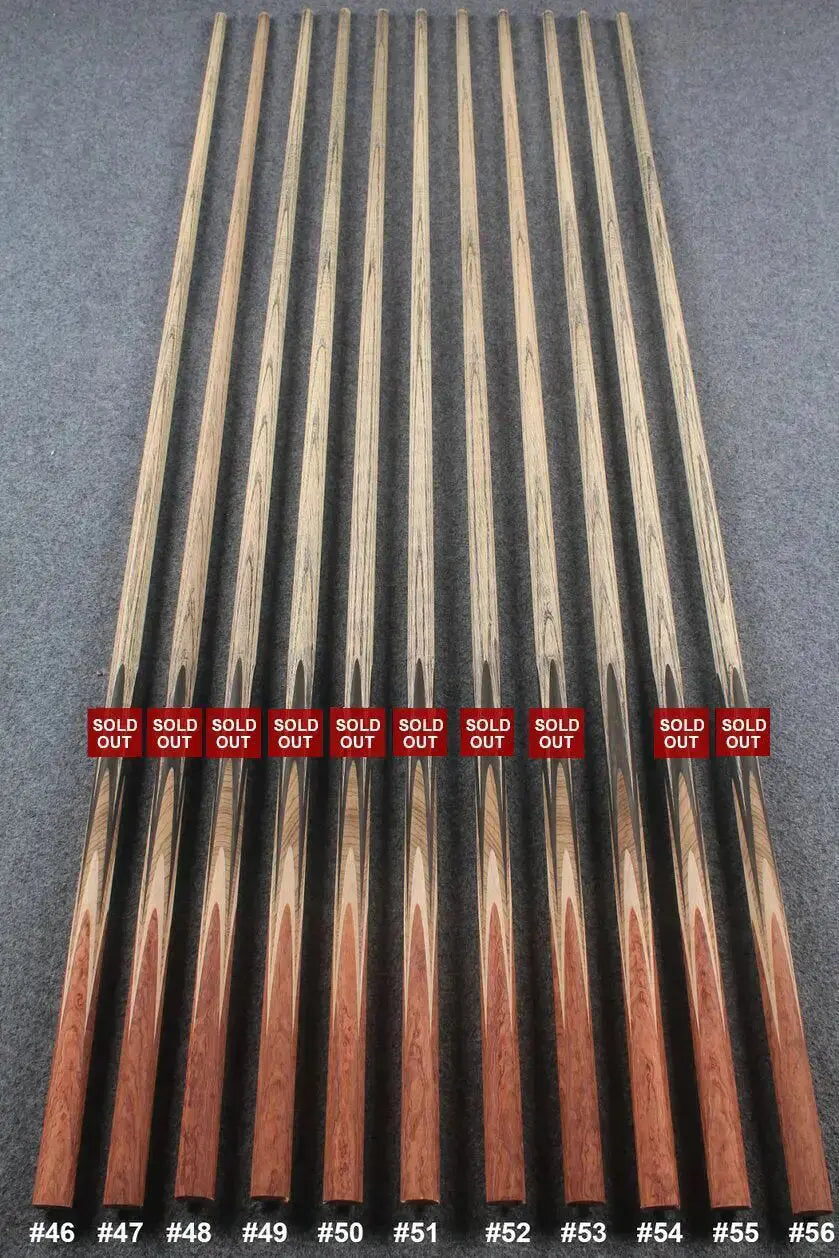 custom-made: woods 1 piece handmade ASH snooker / pool cue #46-#56 - made to order