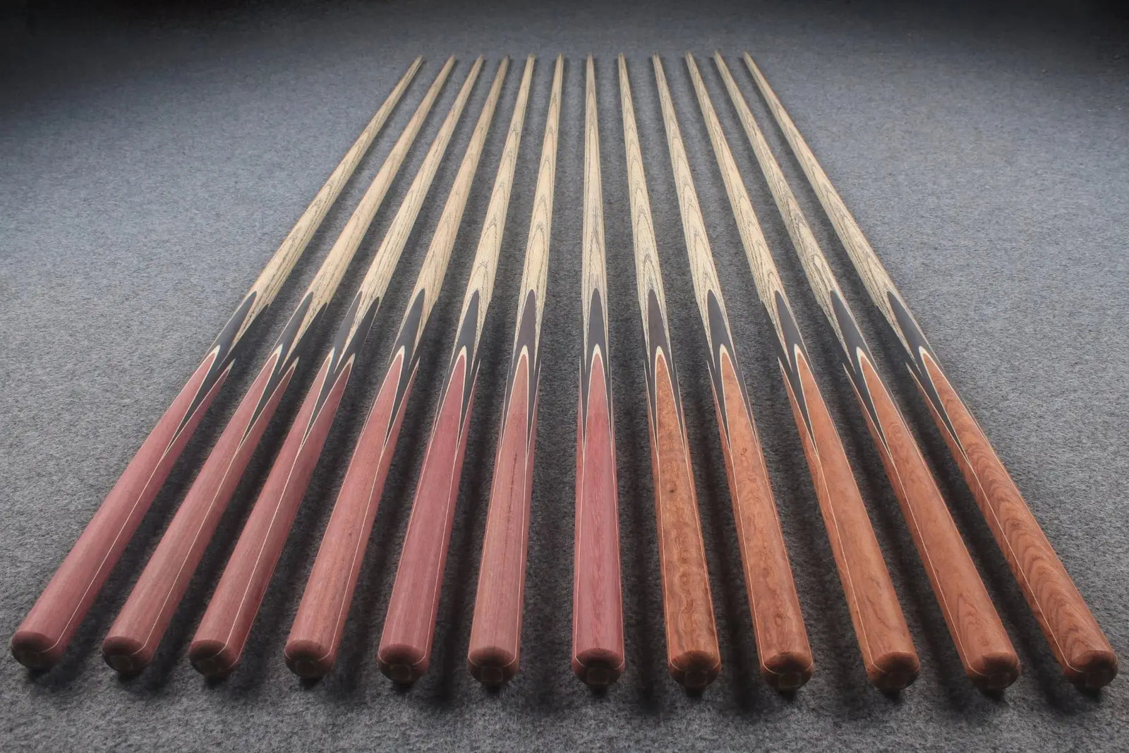 custom-made: woods 1 piece handmade ASH snooker / pool cue #1-#12 - made to order WOODS CUES