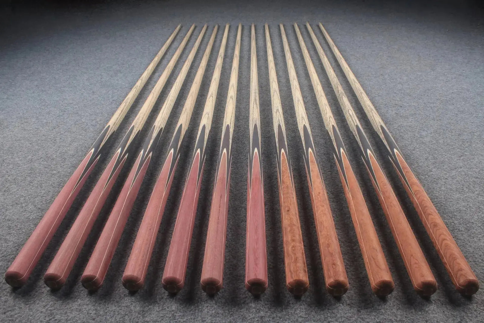 custom-made: woods 1 piece handmade ASH snooker / pool cue #1-#12 - made to order WOODS CUES