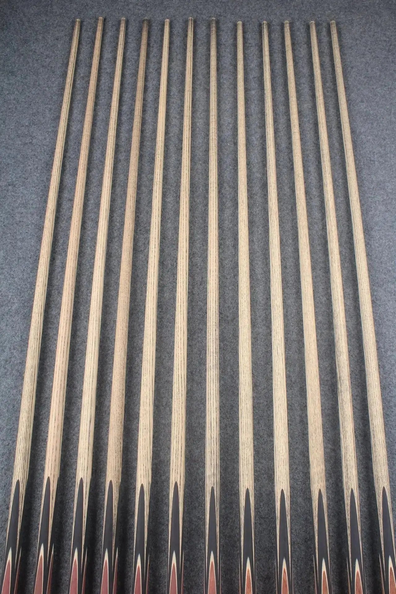 custom-made: woods 1 piece handmade ASH snooker / pool cue #1-#12 - made to order WOODS CUES