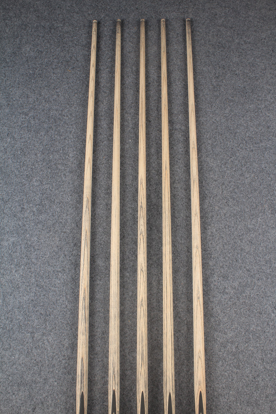 custom-made: woods 1 piece handmade ASH snooker / pool cue #123-#127 - made to order WOODS CUES