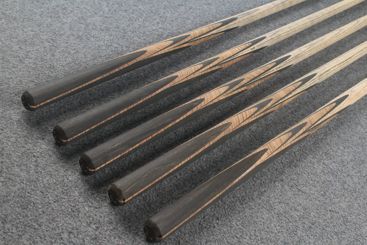 custom-made: woods 1 piece handmade ASH snooker / pool cue #123-#127 - made to order WOODS CUES