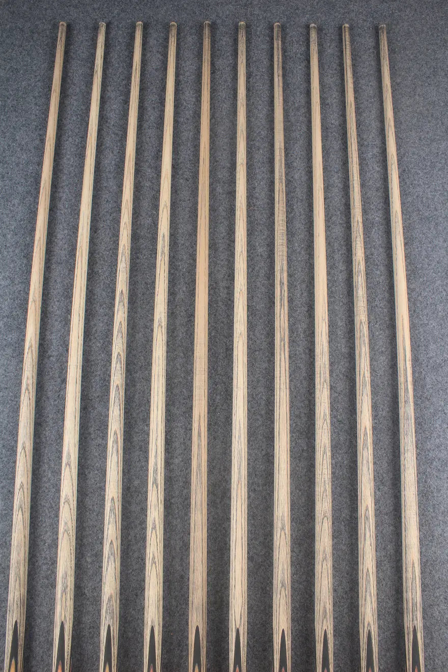 custom-made: woods 1 piece handmade ASH snooker / pool cue #128-#137 - made to order WOODS CUES