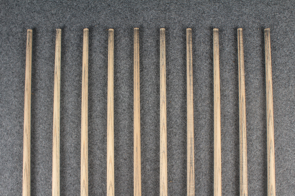 custom-made: woods 1 piece handmade ASH snooker / pool cue #128-#137 - made to order WOODS CUES