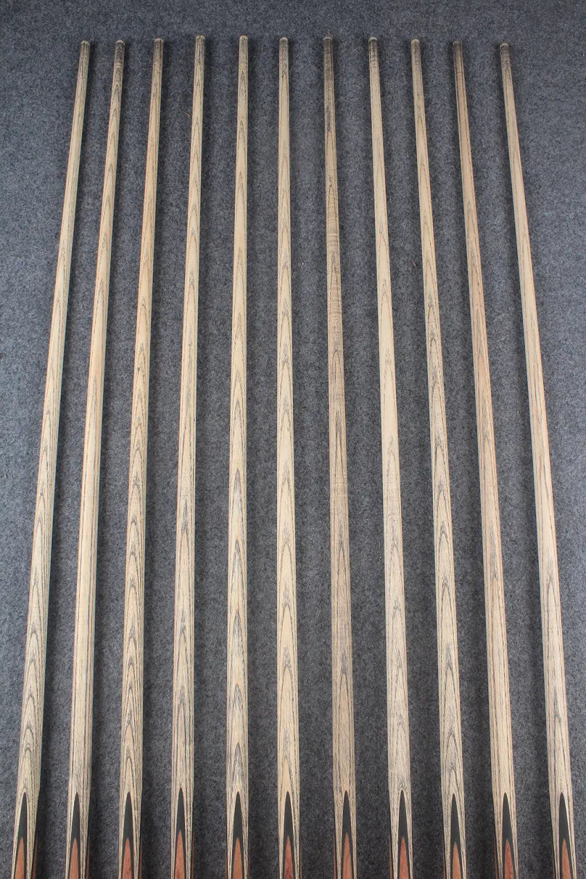 custom-made: woods 1 piece handmade ASH snooker / pool cue #138-#148 - made to order WOODS CUES