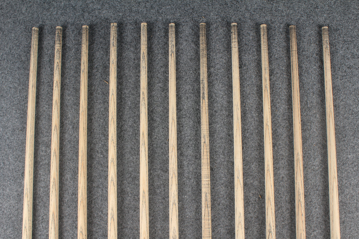 custom-made: woods 1 piece handmade ASH snooker / pool cue #138-#148 - made to order WOODS CUES