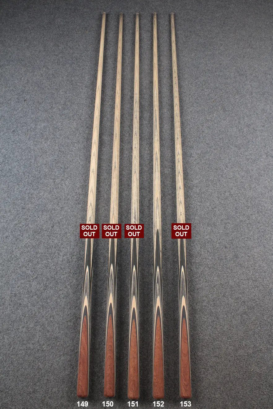 custom-made: woods 1 piece handmade ASH snooker / pool cue #149-#153 - made to order WOODS CUES