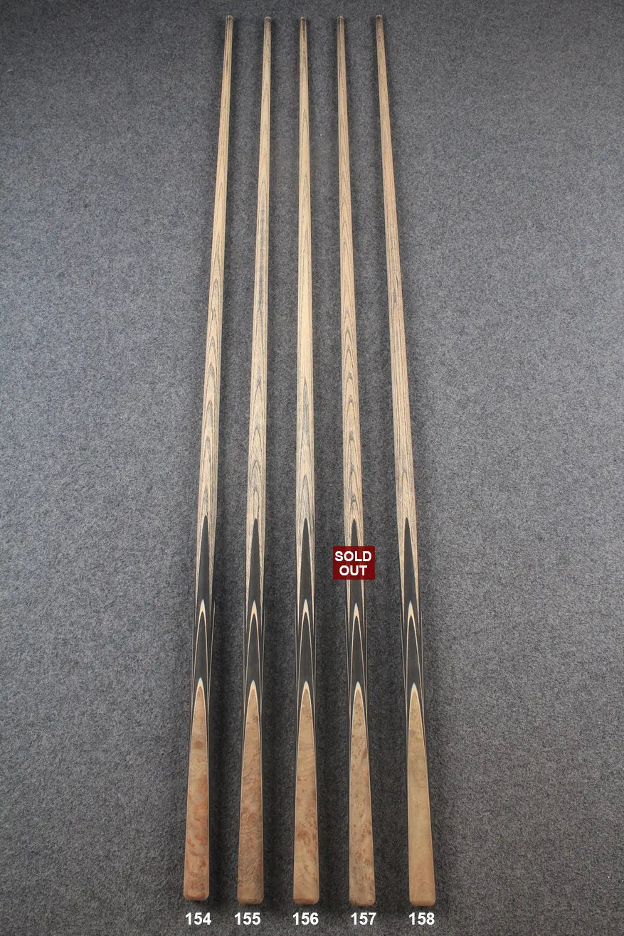 custom-made: woods 1 piece handmade ASH snooker / pool cue #154-#158 - made to order