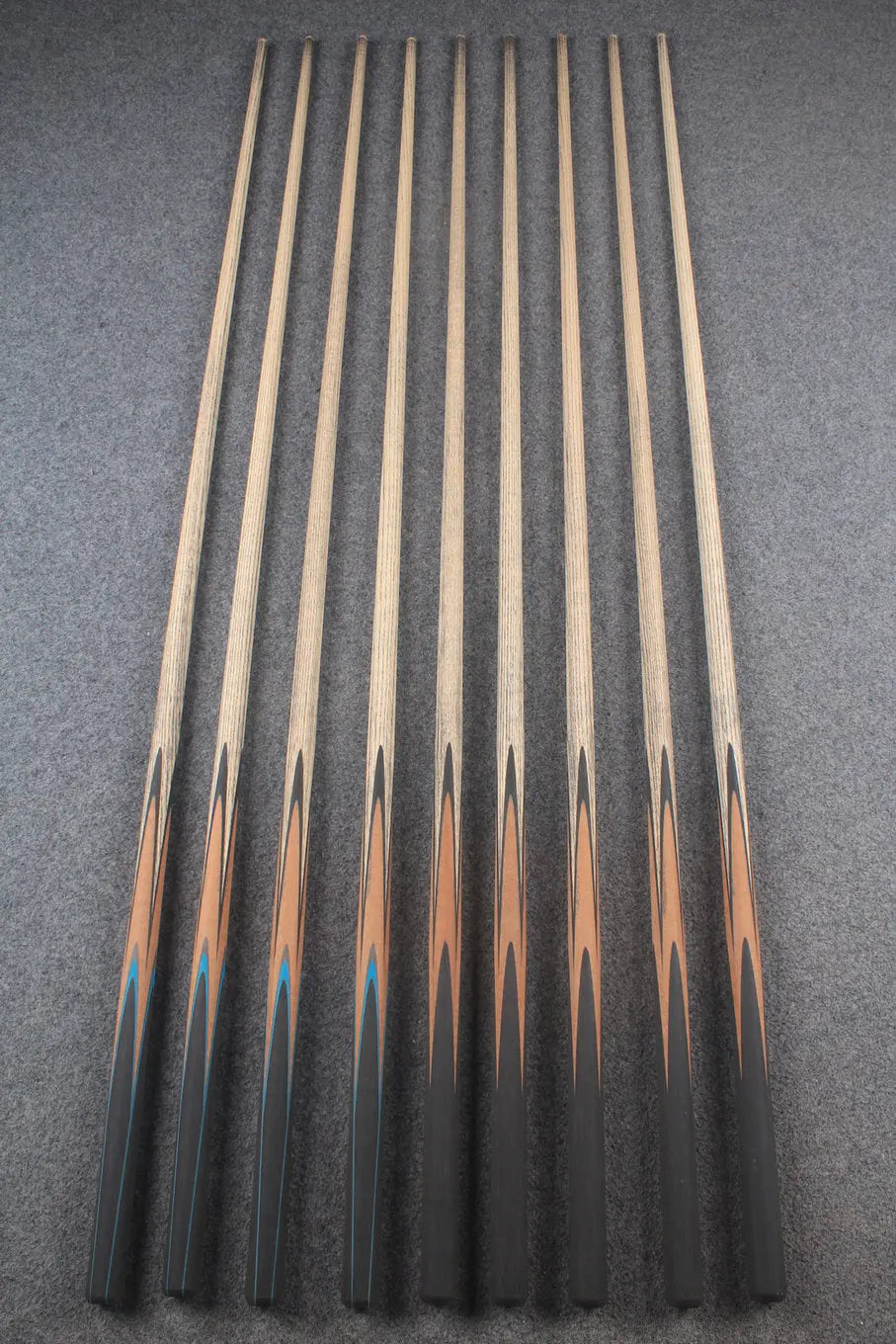 custom-made: woods 1 piece handmade ASH snooker / pool cue #159-#167 - made to order WOODS CUES