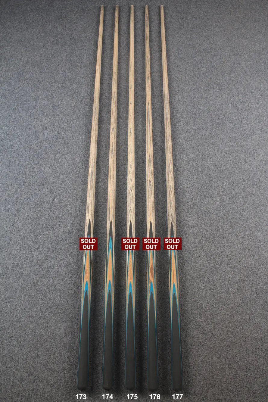 custom-made: woods 1 piece handmade ASH snooker / pool cue #173-#177 - made to order WOODS CUES