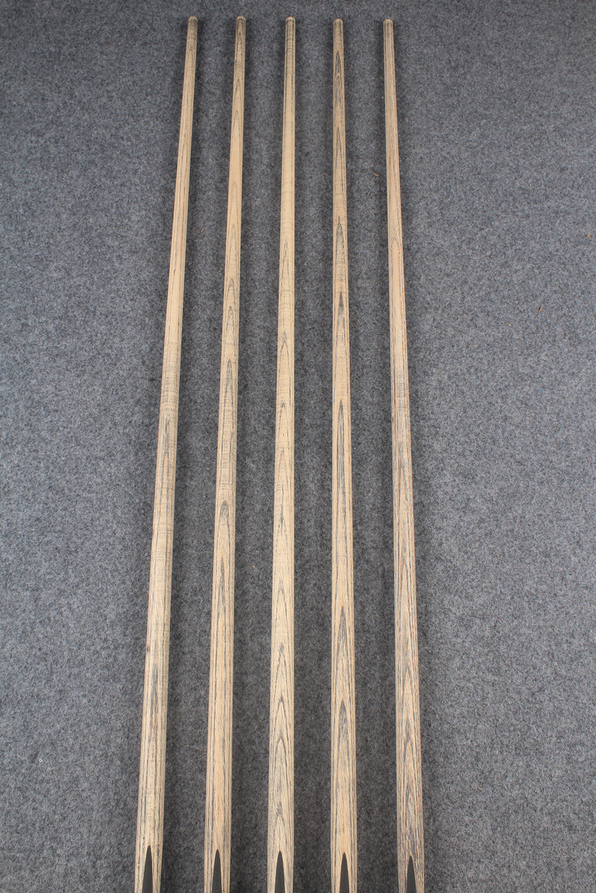 custom-made: woods 1 piece handmade ASH snooker / pool cue #173-#177 - made to order WOODS CUES