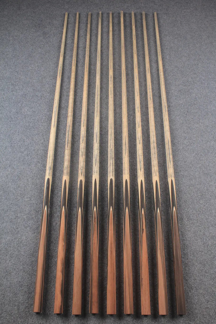 custom-made: woods 1 piece handmade ASH snooker / pool cue #231-#239 - made to order WOODS CUES