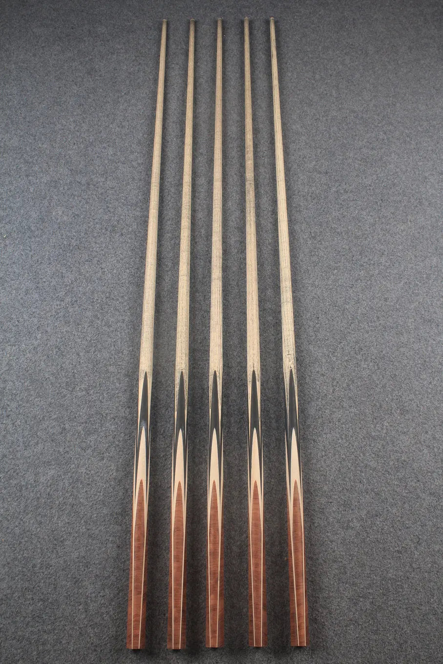 custom-made: woods 1 piece handmade ASH snooker / pool cue #240-#244 - made to order WOODS CUES