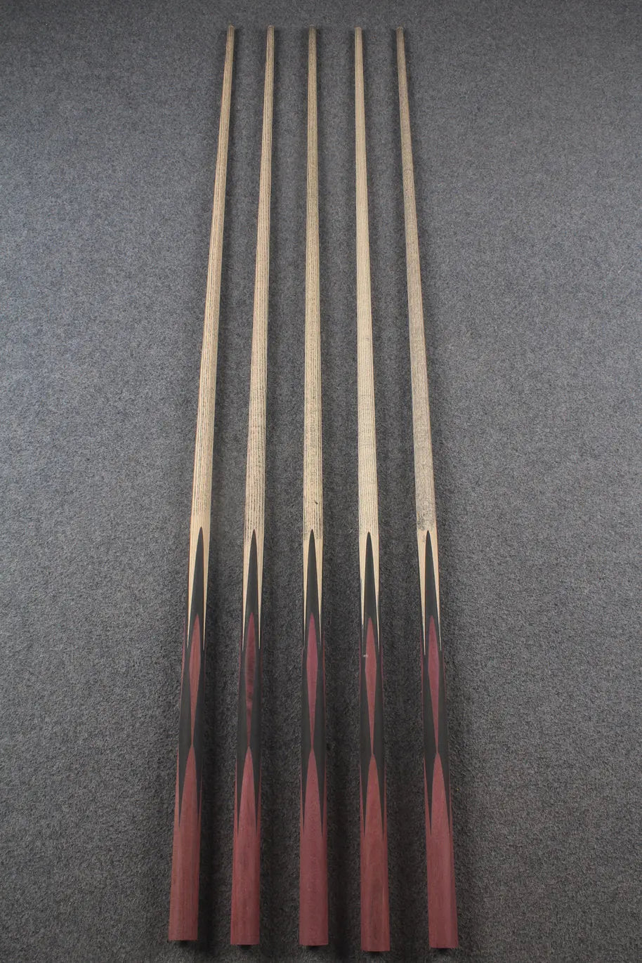 custom-made: woods 1 piece handmade ASH snooker / pool cue #250-#254 - made to order WOODS CUES