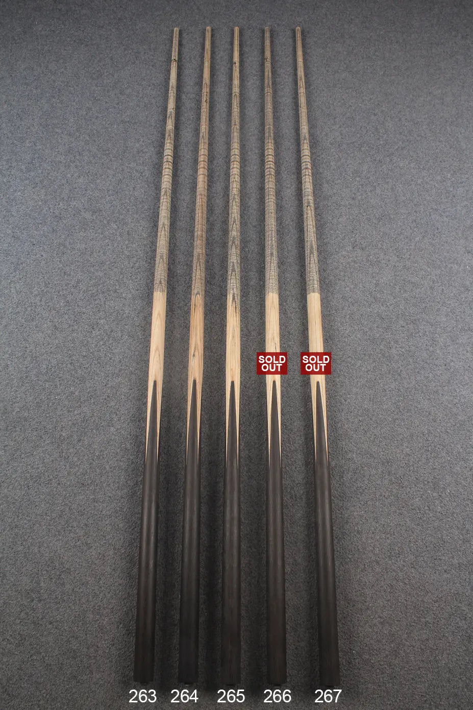 custom-made: 1 piece handmade ASH snooker / pool cue #263-#267 - made to order WOODS CUES