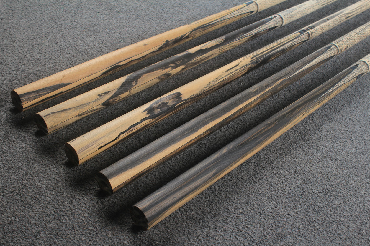custom-made: woods 1 piece handmade ASH snooker / pool cue #274-#278 - made to order WOODS CUES