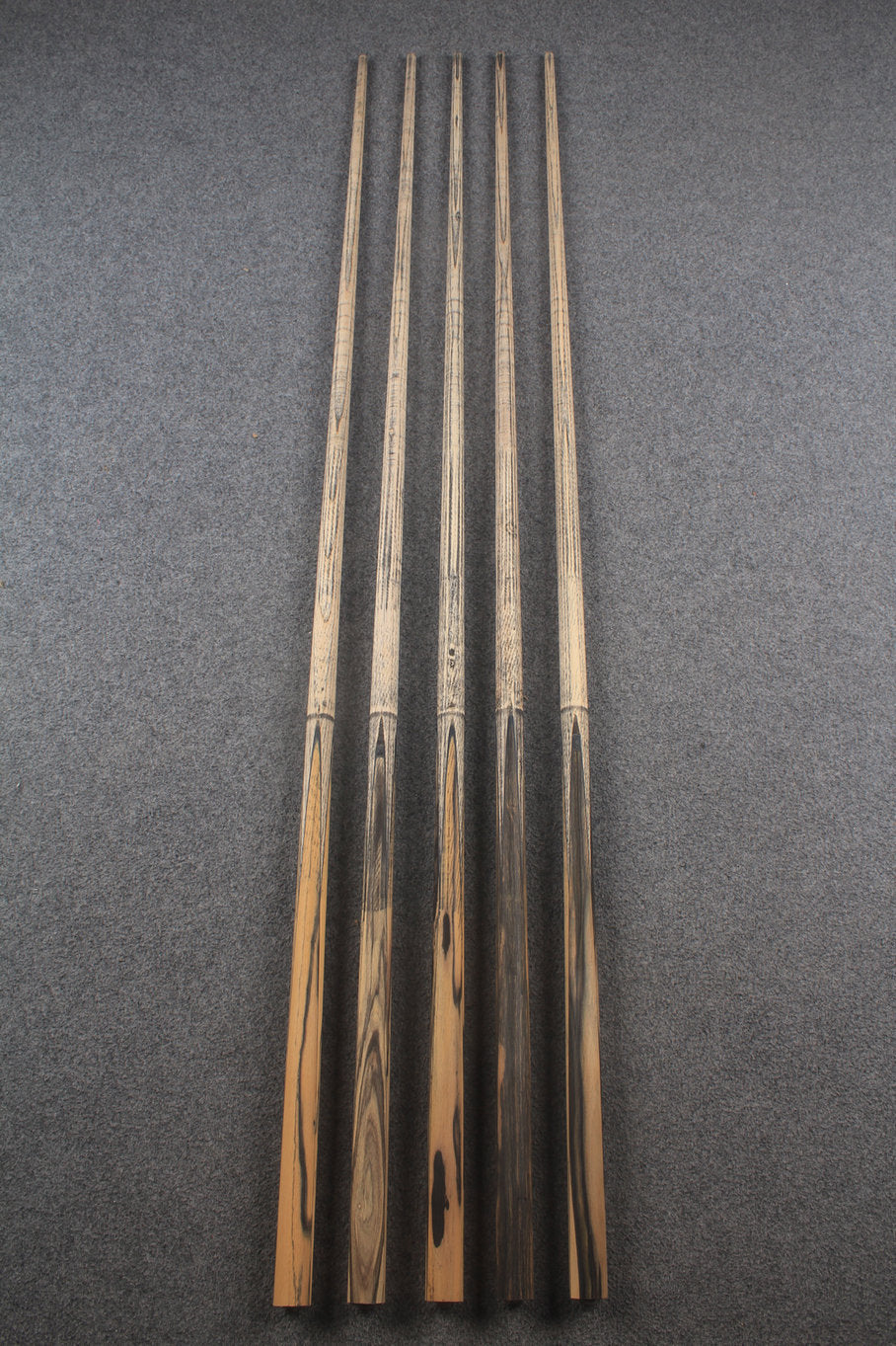 custom-made: woods 1 piece handmade ASH snooker / pool cue #274-#278 - made to order WOODS CUES