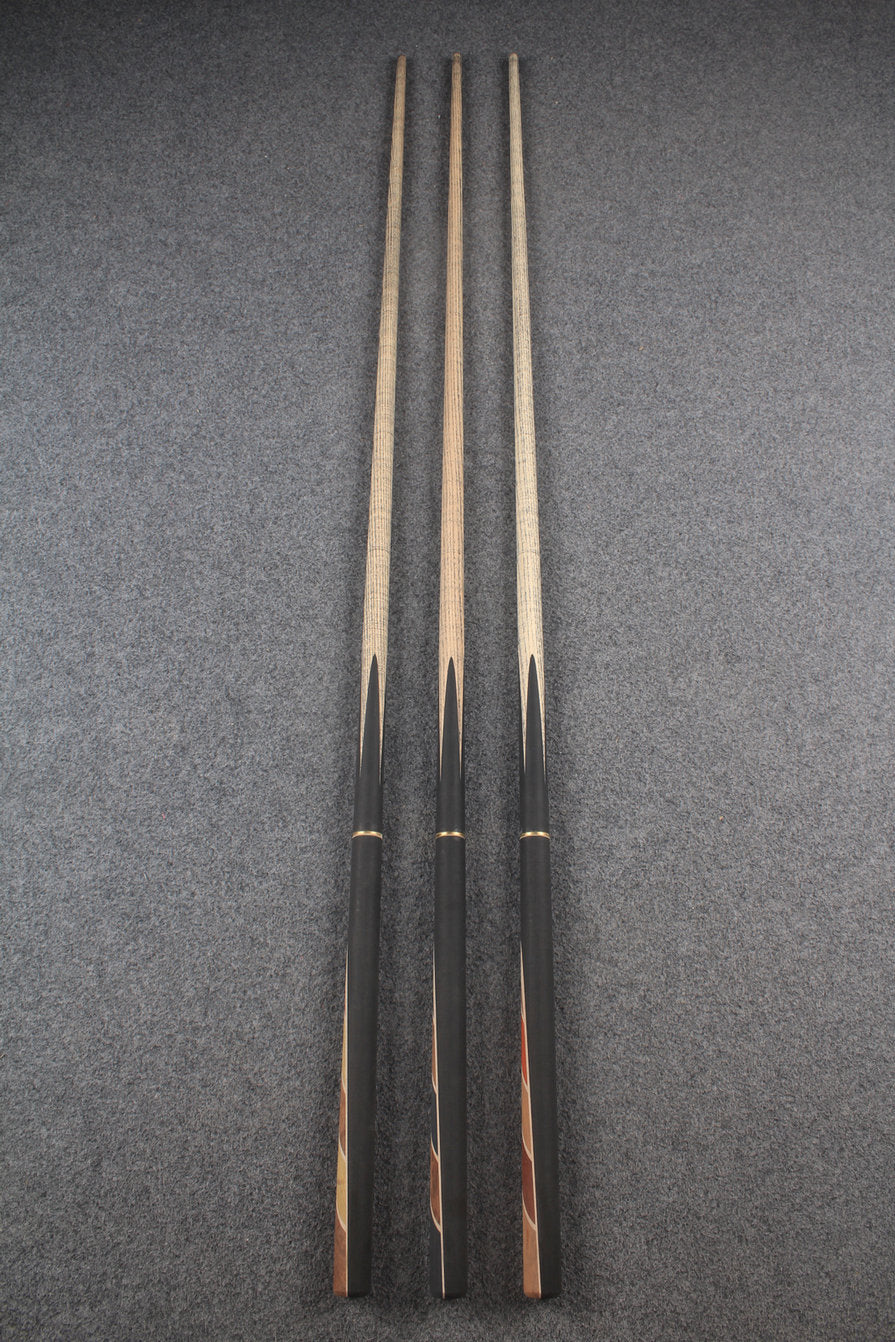 custom-made: woods 3/4 handmade ASH snooker / pool cue #284-#286 - made to order WOODS CUES