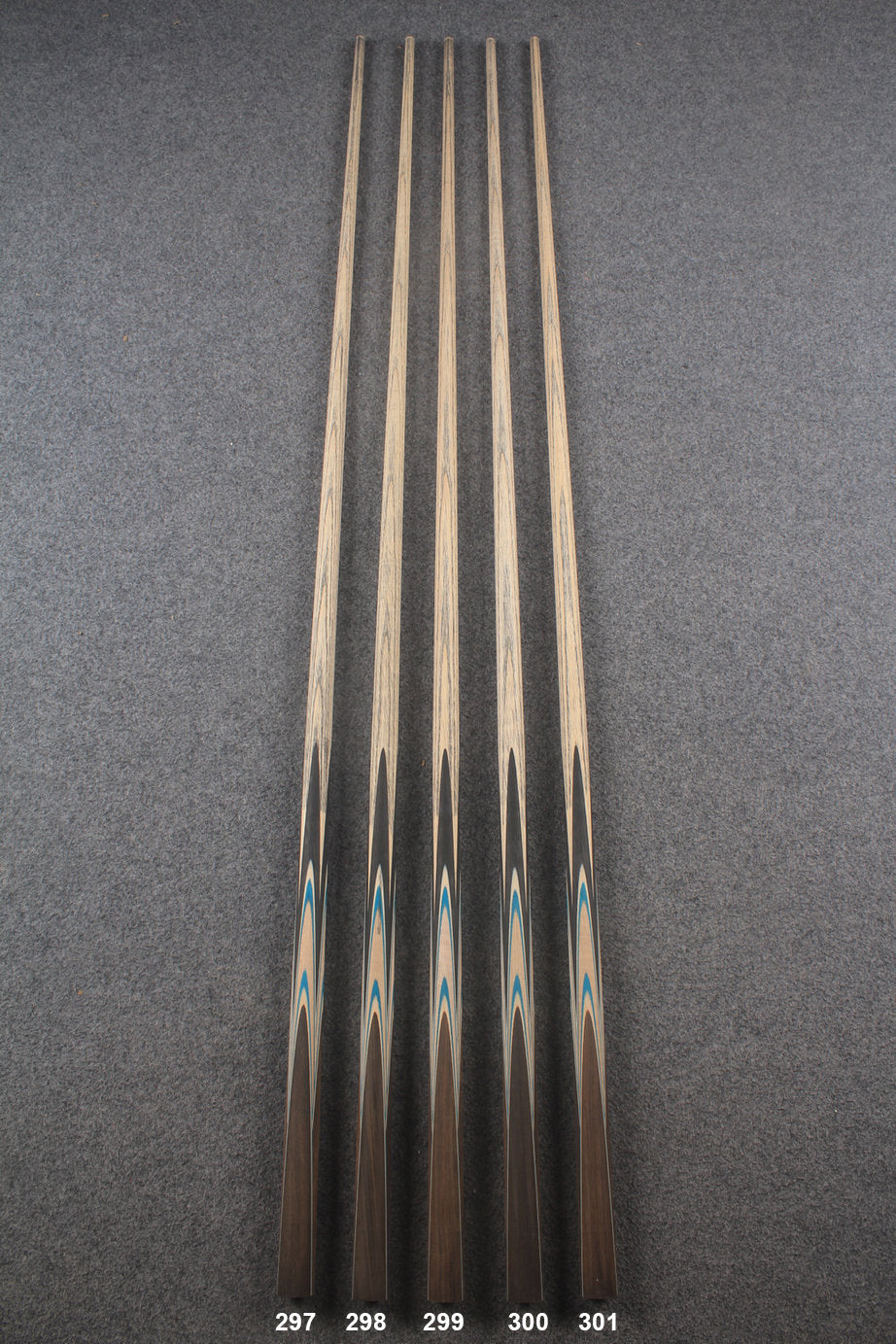 custom-made: woods 1 piece handmade ASH snooker / pool cue #297-#301 - made to order WOODS CUES