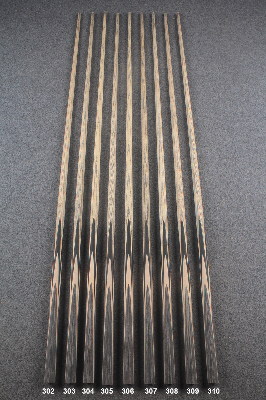 custom-made: woods 1 piece handmade ASH snooker / pool cue #302-#310 - made to order WOODS CUES