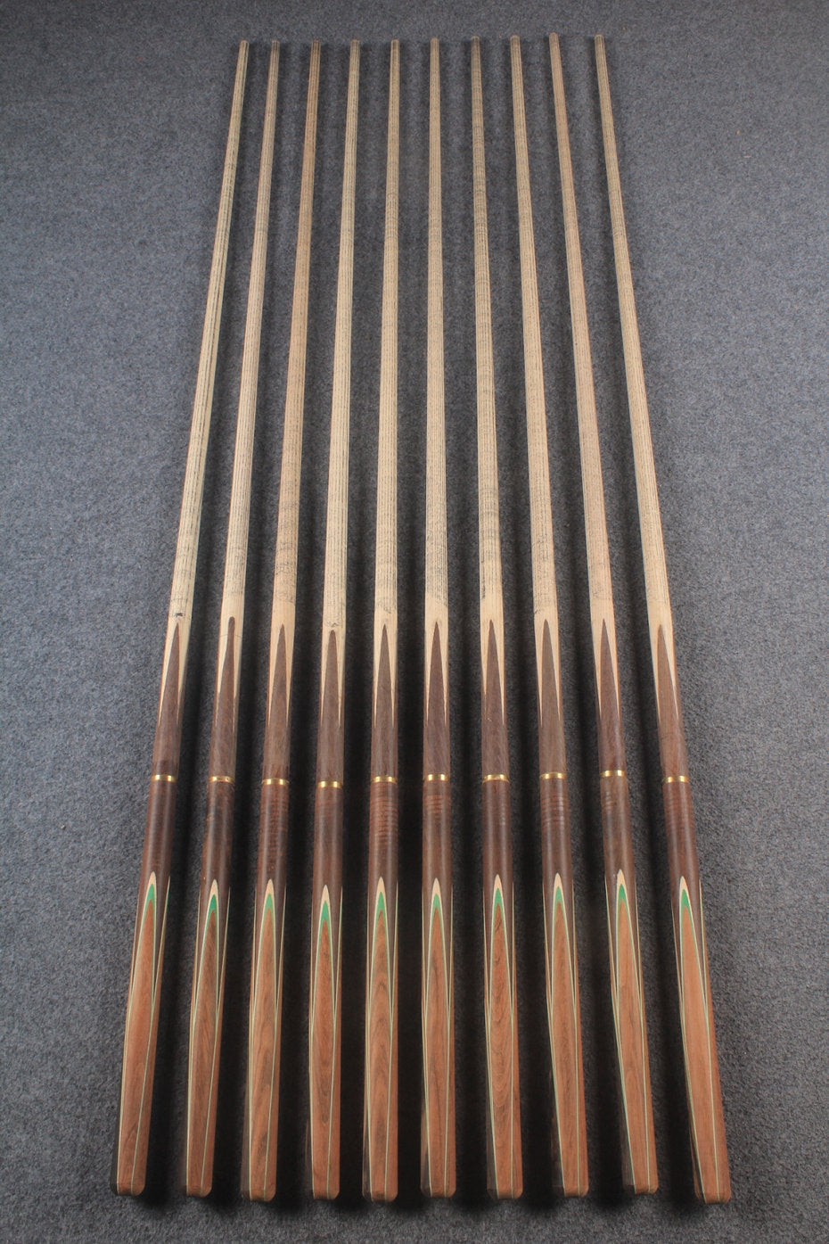 custom-made:  woods 3/4 handmade ASH snooker / pool cue #88-#97 - made to order WOODS CUES