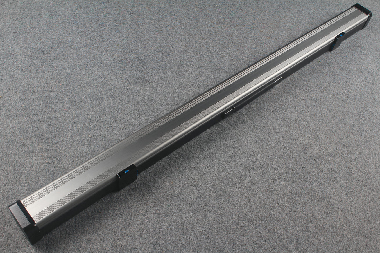 3/4 Premium Aluminium Snooker Cue Case – 2 Slots, Adjustable 120.5/124.8cm Interior