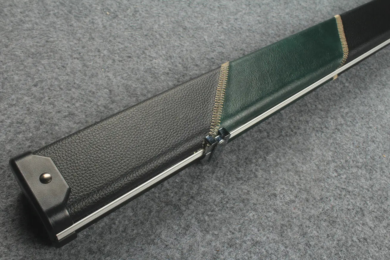 1 piece leather case aluminium construction with 2 slots ~halo style WOODS CUES
