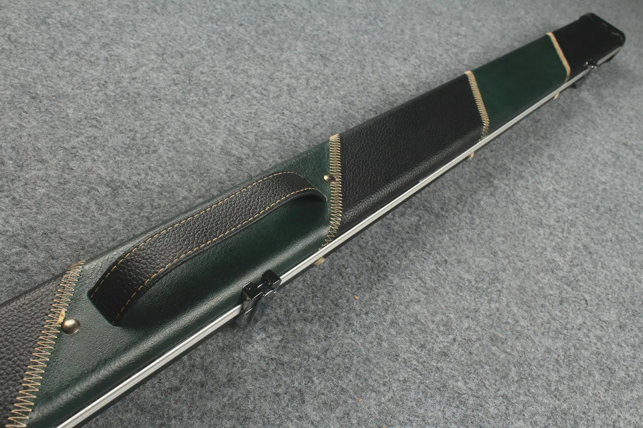 1 piece leather case aluminium construction with 2 slots ~halo style WOODS CUES