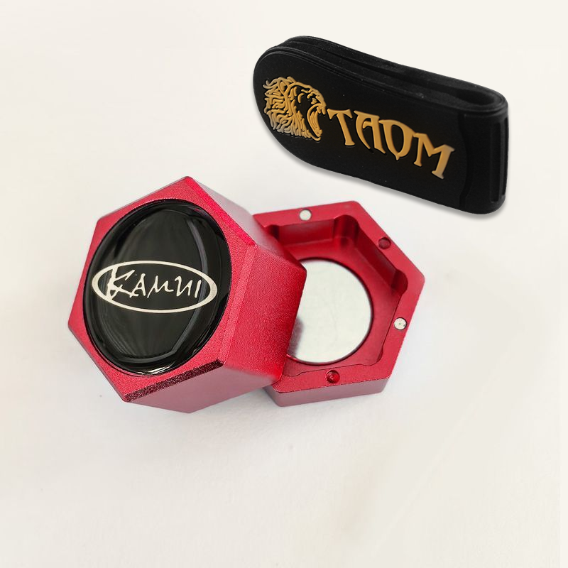 Kamui Hexagonal Chalk Holder for ROKU Chalk | Magnetic Aluminium Alloy WOODS CUES
