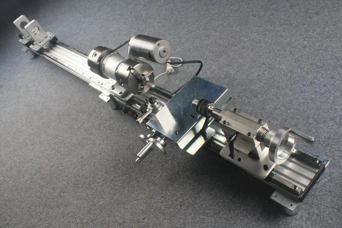 snooker and pool cue tip repair & maintenance lathe double chucks / rails WOODS CUES