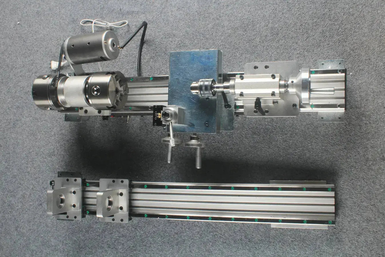 snooker and pool cue tip repair & maintenance lathe double chucks / rails WOODS CUES