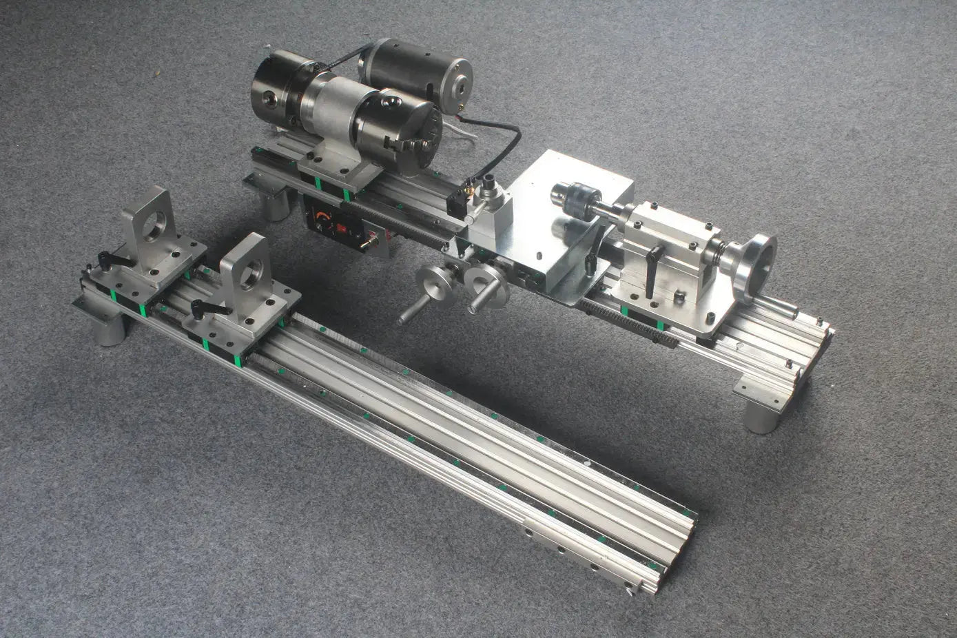snooker and pool cue tip repair & maintenance lathe double chucks / rails WOODS CUES