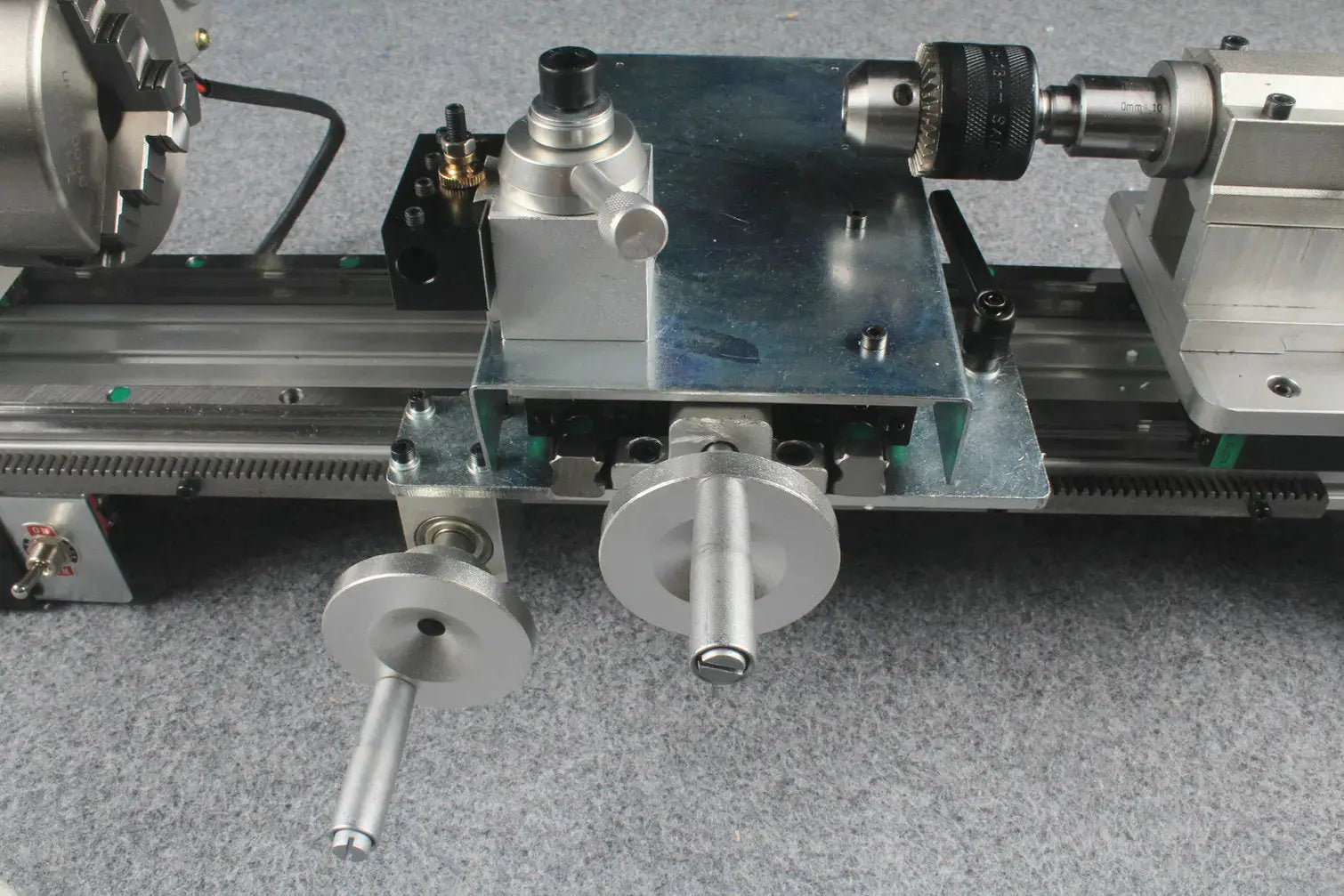 snooker and pool cue tip repair & maintenance lathe double chucks / rails WOODS CUES