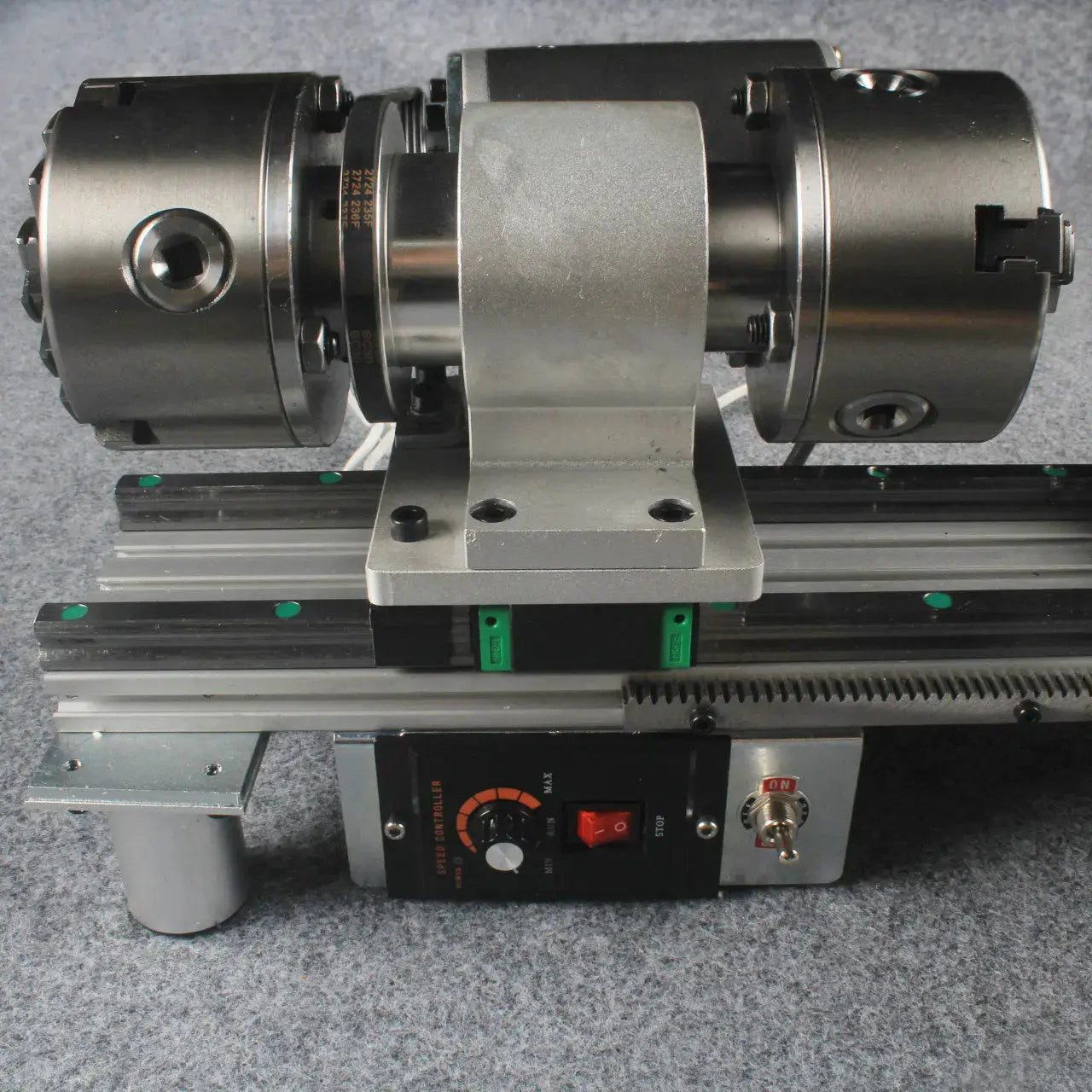 snooker and pool cue tip repair & maintenance lathe double chucks / rails WOODS CUES