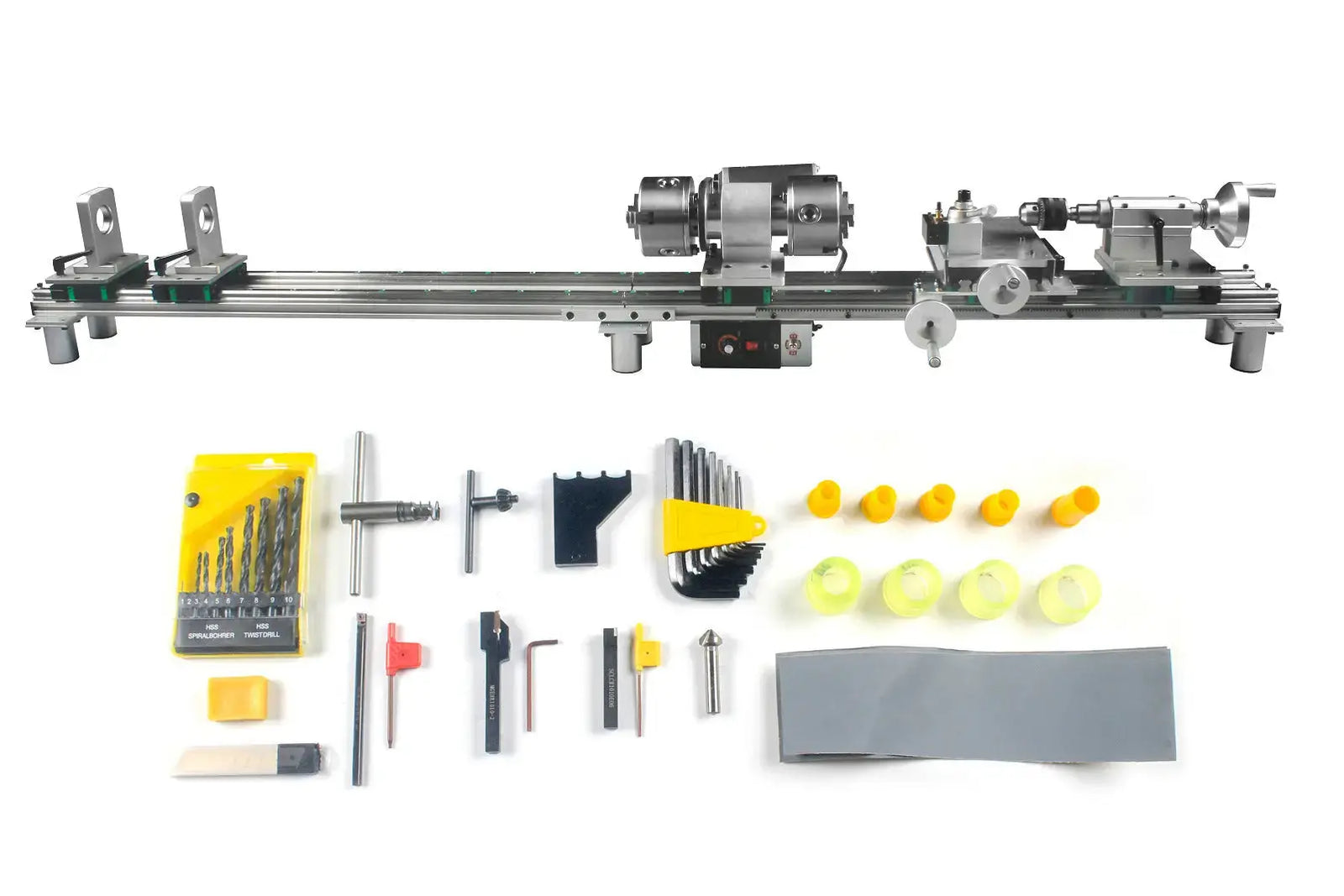 snooker and pool cue tip repair & maintenance lathe double chucks / rails WOODS CUES