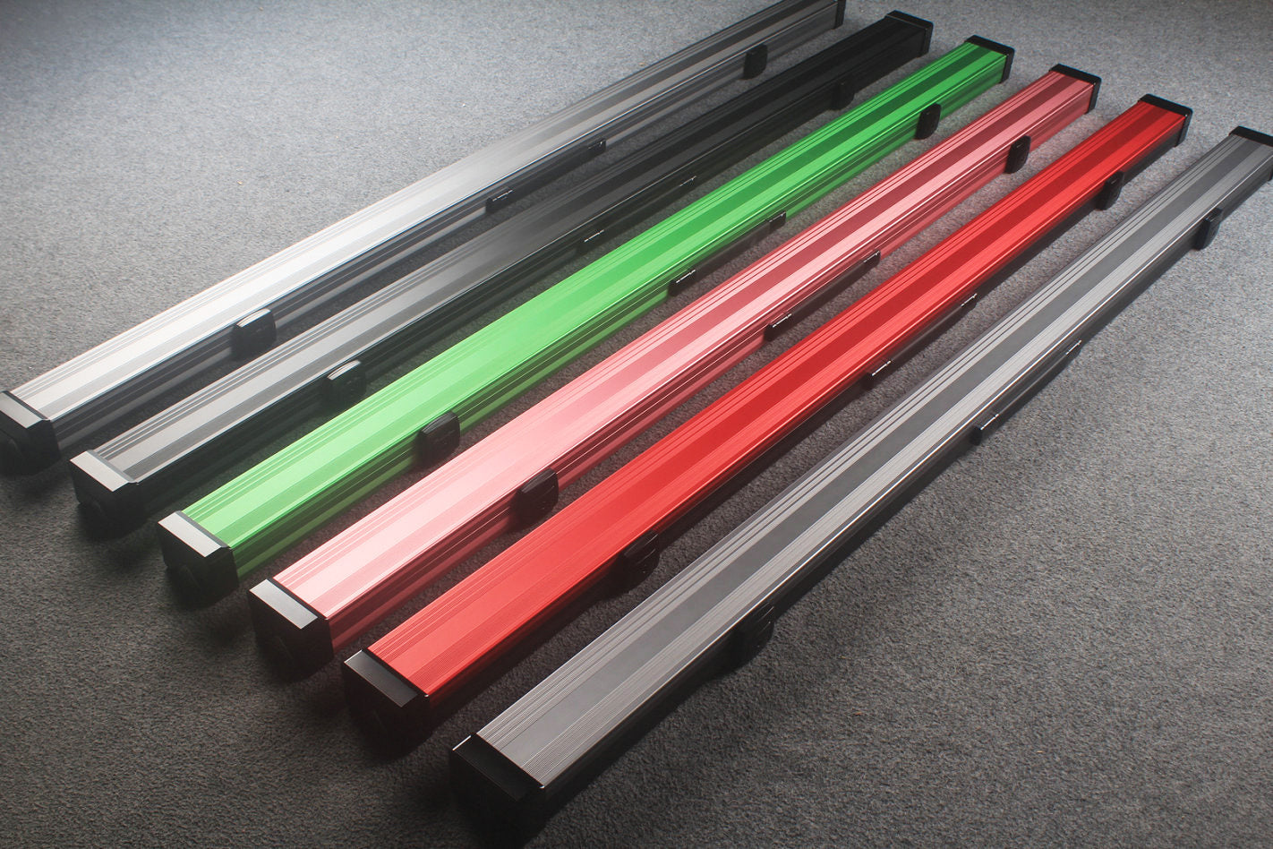 one piece strong aluminium lockable cue case – 2 Slots WOODS CUES