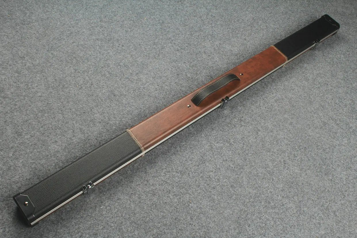 3/4 leather case aluminium construction with 2 slots ~halo style WOODS CUES