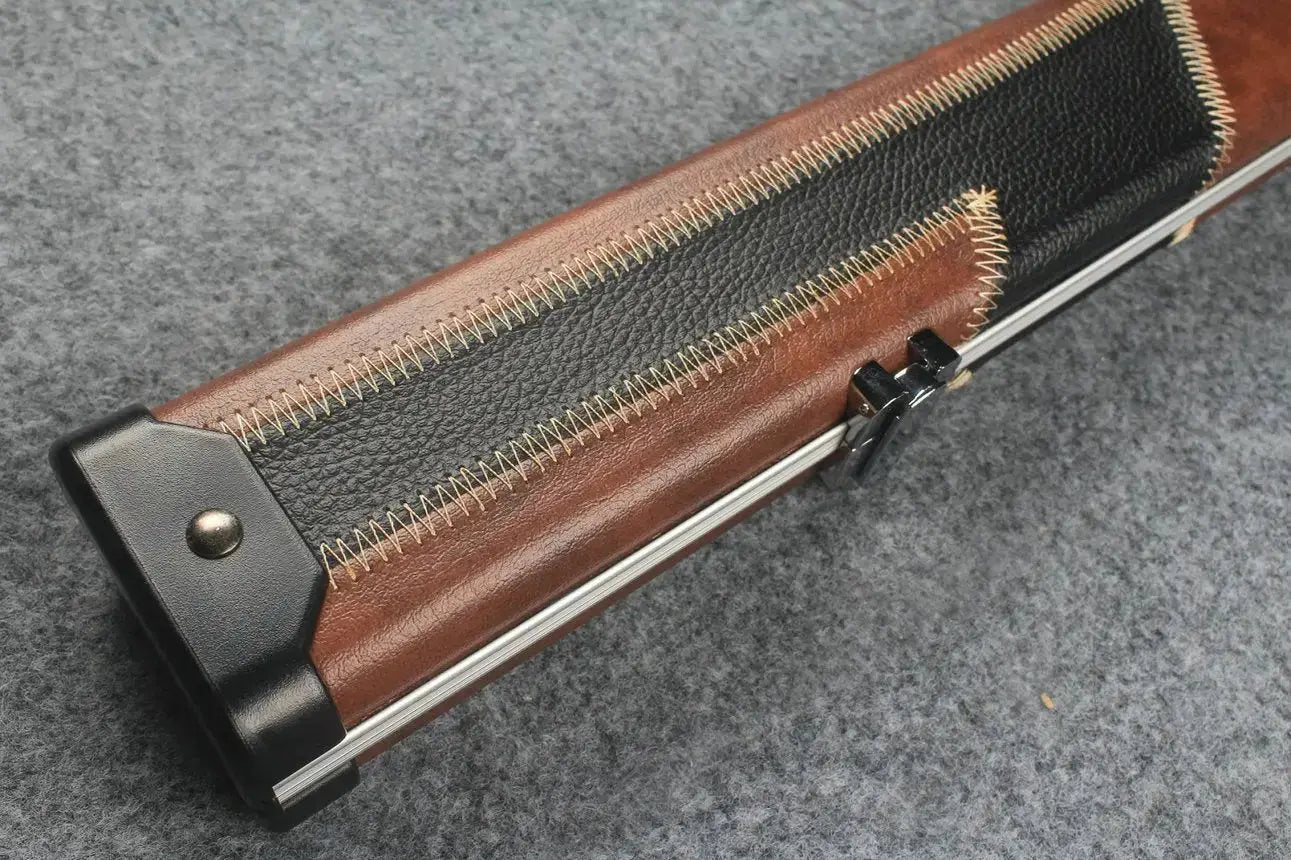 3/4 leather case aluminium construction with 2 slots ~halo style WOODS CUES