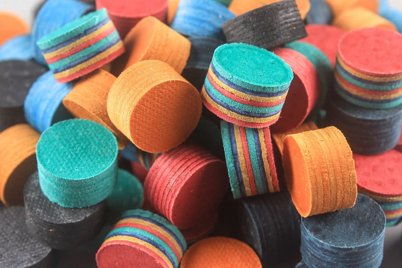 14 mm pool cues tips pig skin layered tips WOODS CUES