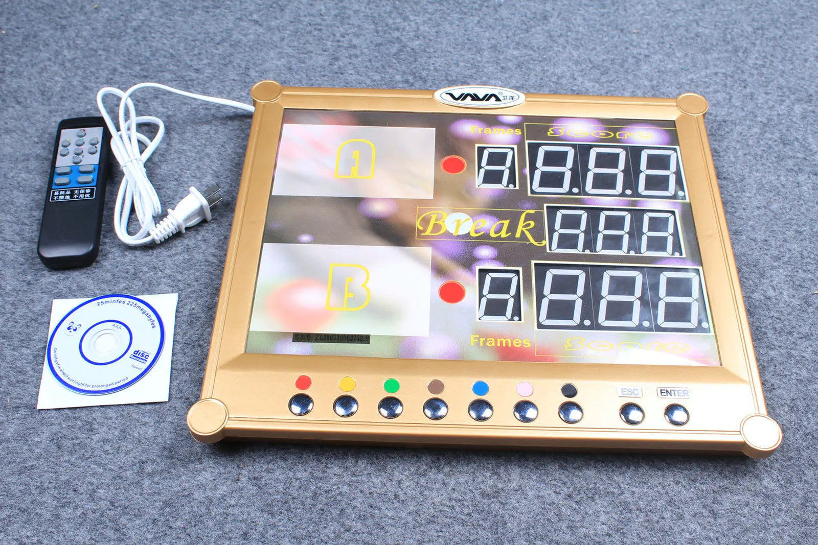 digital electronic scoreboard with wireless remote and network interface