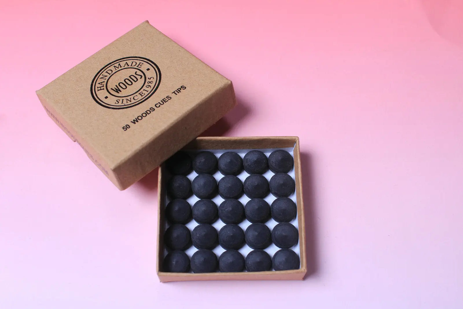 Black 11 mm Woods Cues Tips Pig Skin Layered Tips with mushroom shape