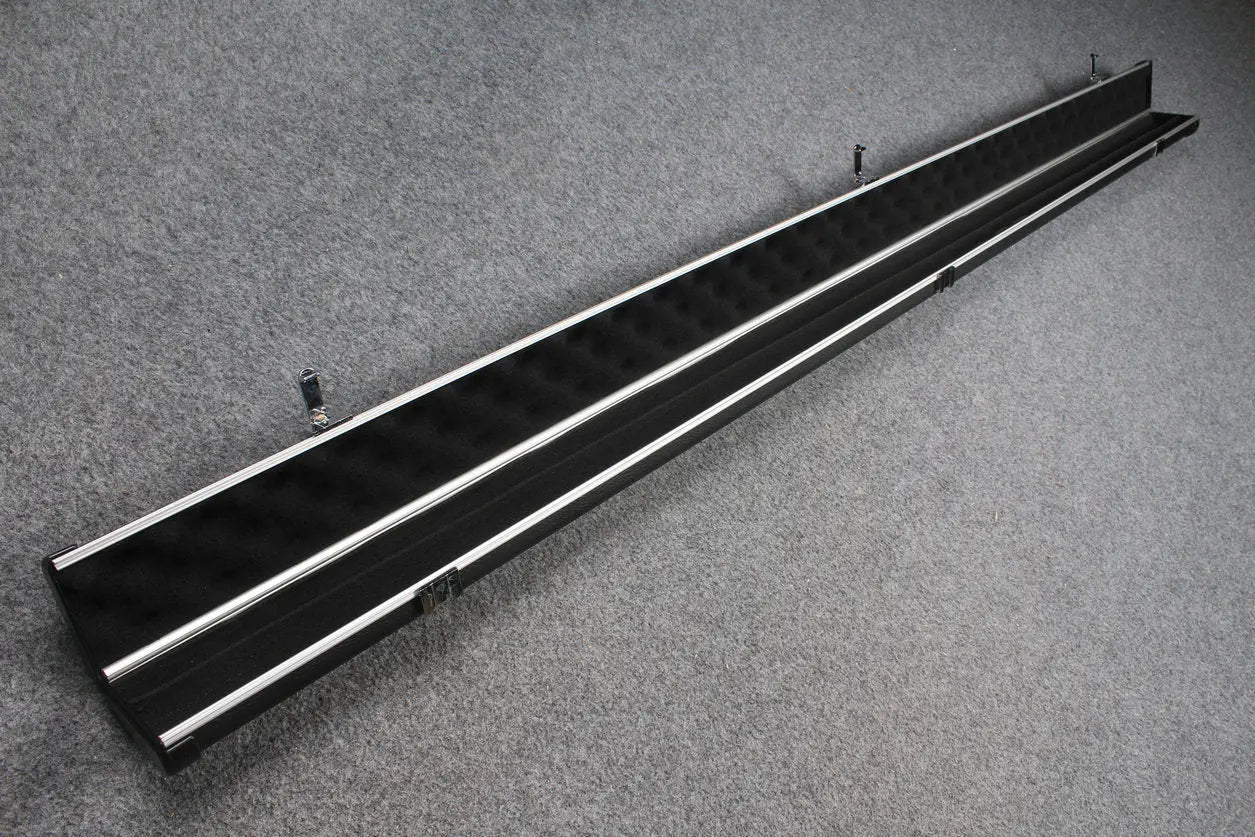 1 piece leather case aluminium construction with 2 slots ~halo style WOODS CUES