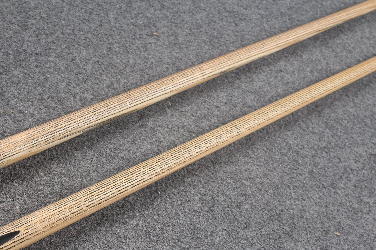 CHEVRONS+ WOODS 1 piece handmade snooker pool ash cue WOODS CUES