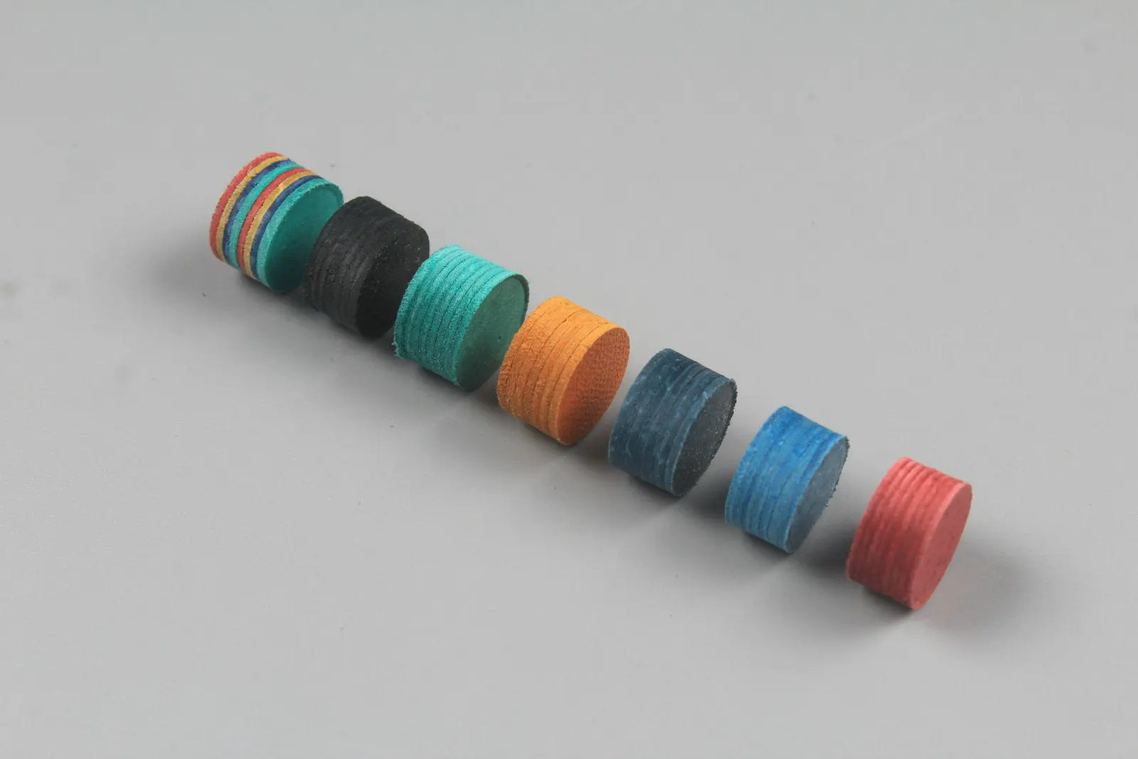 14 mm pool cues tips pig skin layered tips WOODS CUES