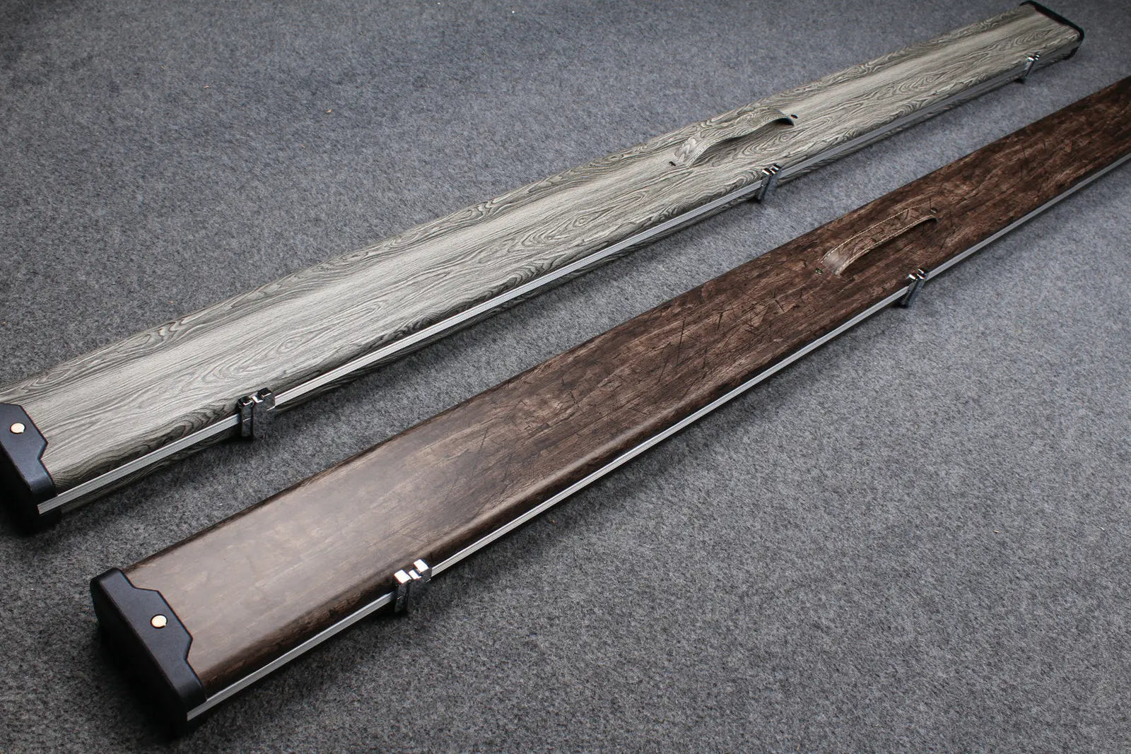 1 piece tree bark leather case aluminium construction with 3 slots