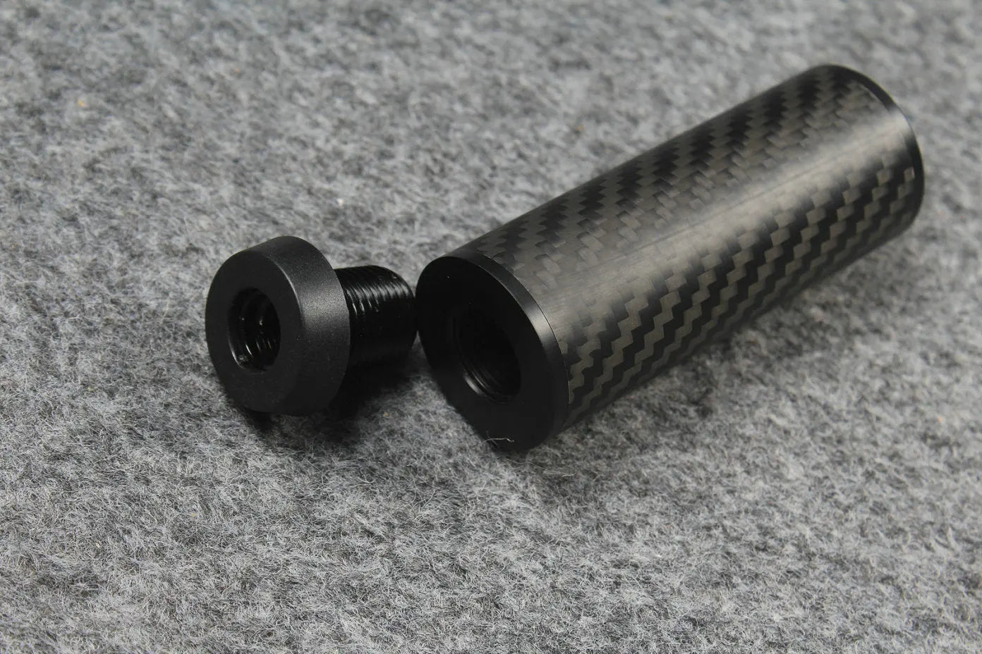 carbon fiber extension 2", 3”, 4", 8" extender fits on uni-loc cartridge system predator cues