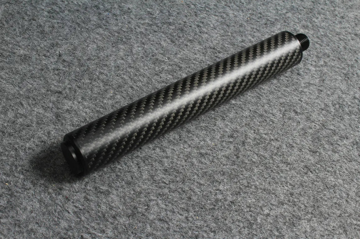 carbon fiber extension 2", 3”, 4", 8" extender fits on uni-loc cartridge system predator cues