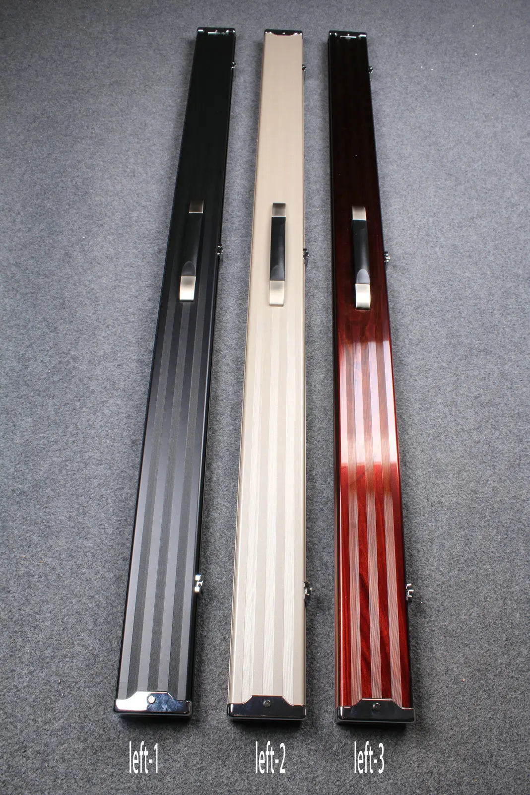 deluxe one piece aluminium cue case with 3 slots
