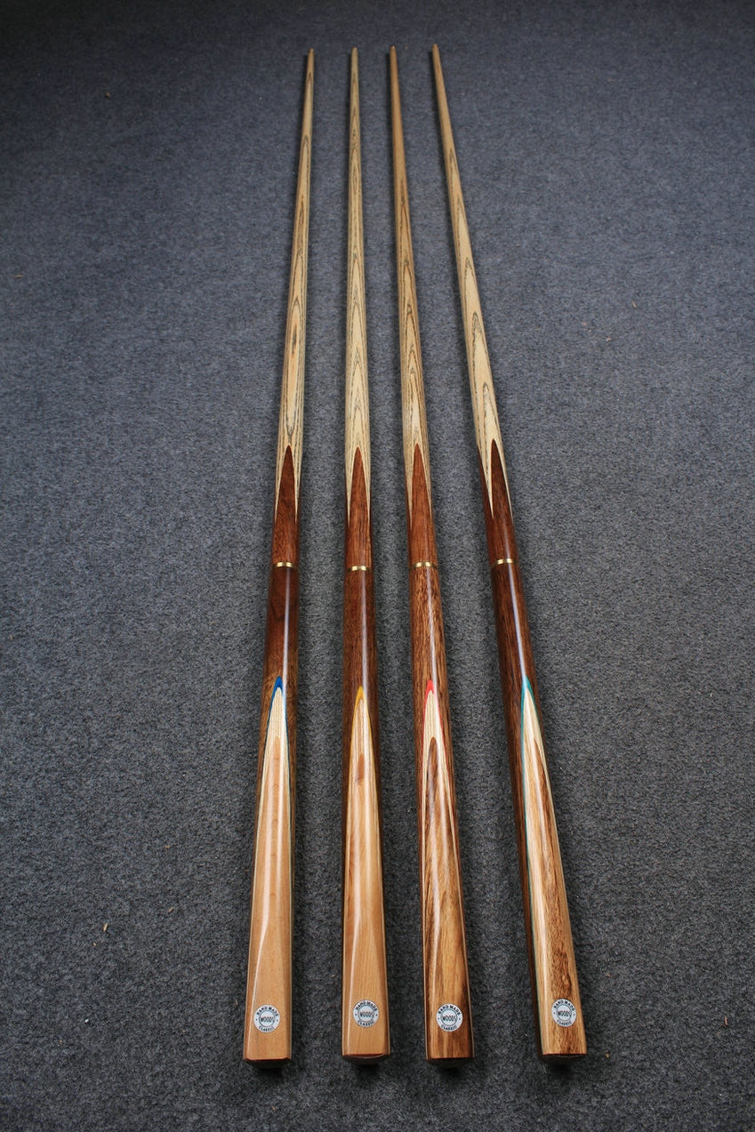 4 x 3/4 JOINT 9.5mm ASH SNOOKER / POOL CLUB CUES