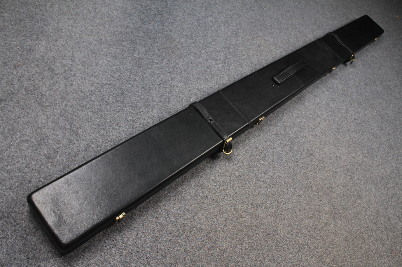 1 piece genuine leather snooker cue case with 3 slots